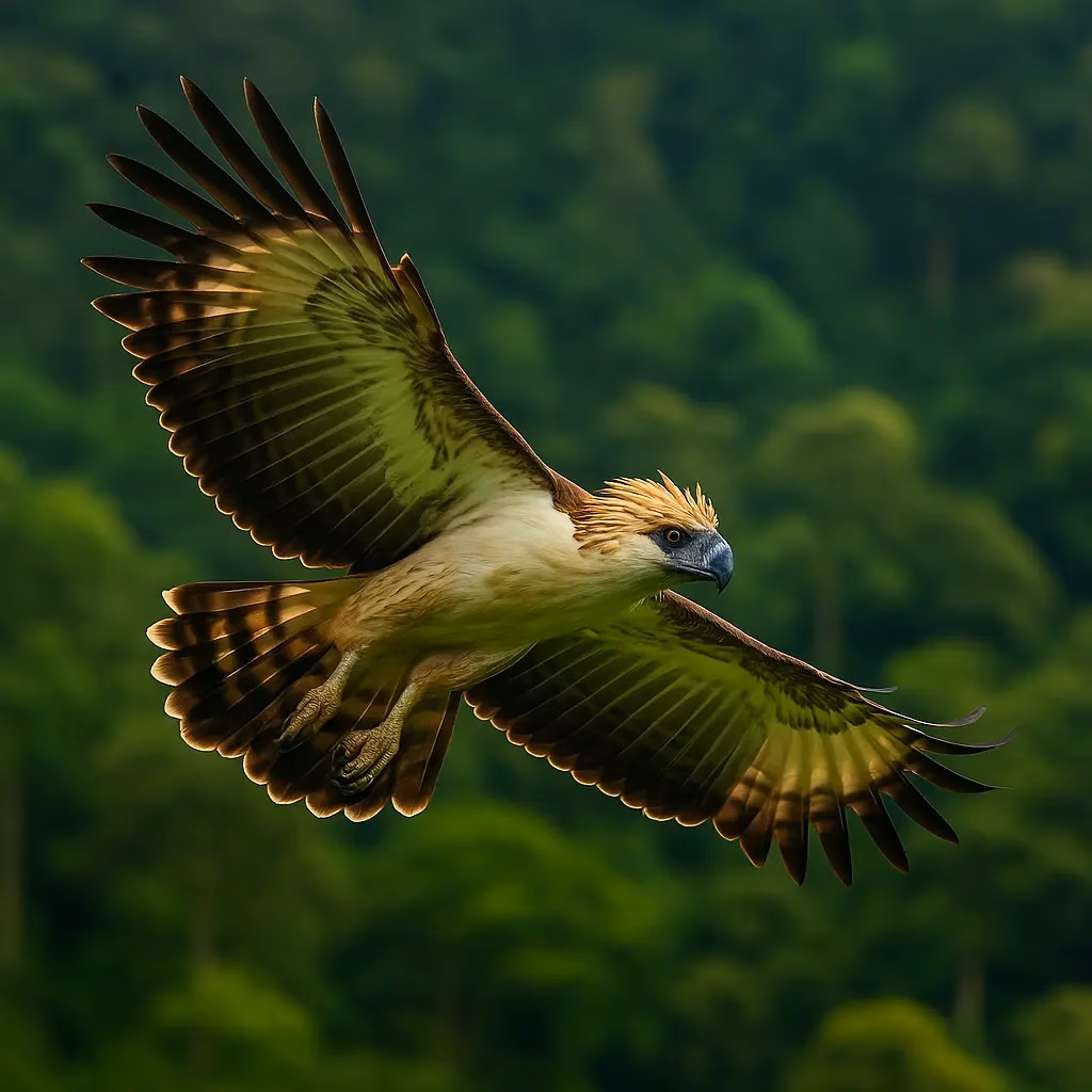 A Philippine eagle in flight is an example of nature-based experiences available in the Philippines.