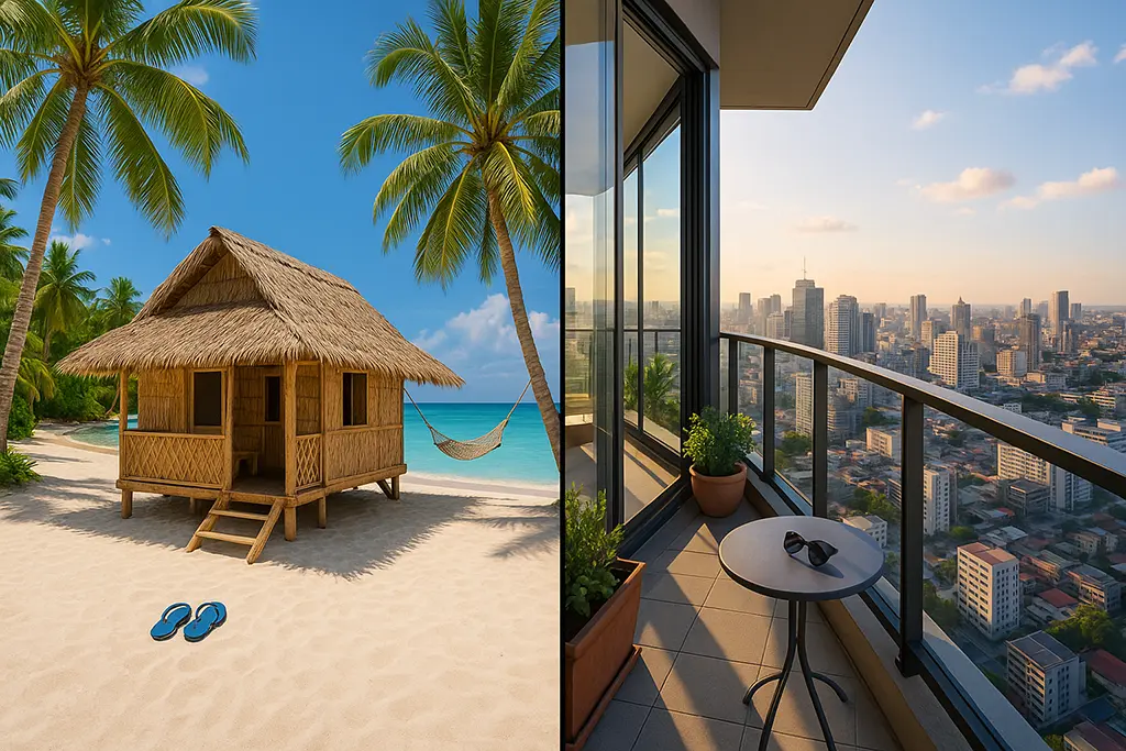 Types of expat housing in the Philippines: beach hut vs. high-rise condo.