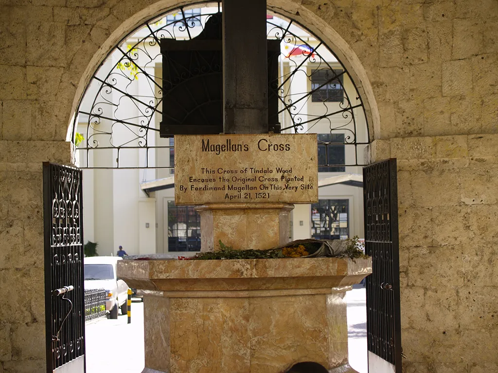 Magellan's Cross Memorial in Cebu. This is a reminder of how Christianity came to the Philippines.