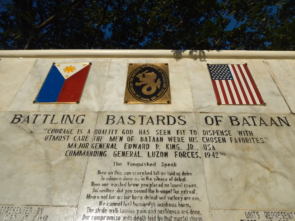 A strong memorial to the battles of Bataan, where the United States and the Philippines supported one another. A clear example of American influence in the Philippines.
