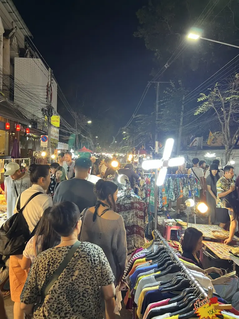 A routine visit to the Changklan road night market shows the large crowds that can be expected.