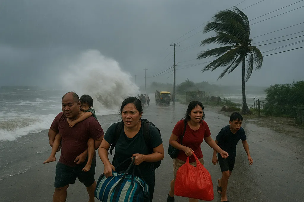 The approach of Super Typhoon Fung-Wong to Camarines Norte and Camarines Sur.