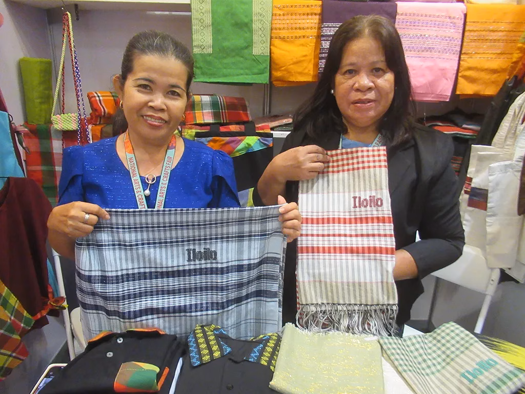 An example of the textiles woven by the Nine Weavers Hablon in Miagao, Iloilo.