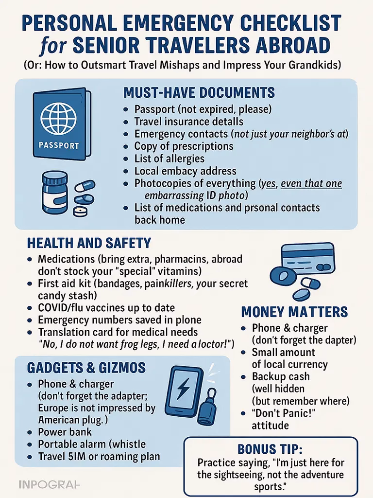 An infographic about preparing a Personal Emergency Checklist.