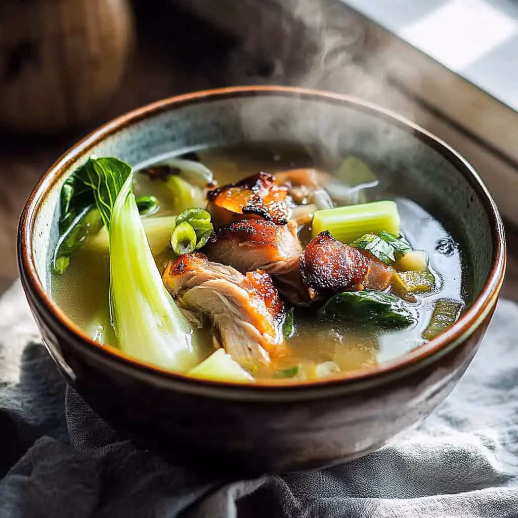 Here we have a bowl of Pinikpikan - A type of Chicken soup with an attitude!