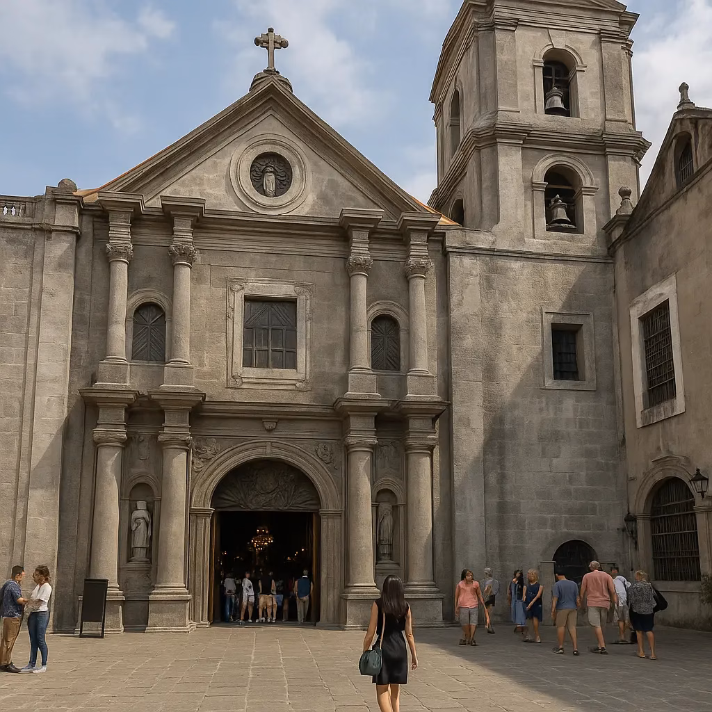 San Agustin Church in Intramuros, Manila, is the oldest stone church in the Philippines.