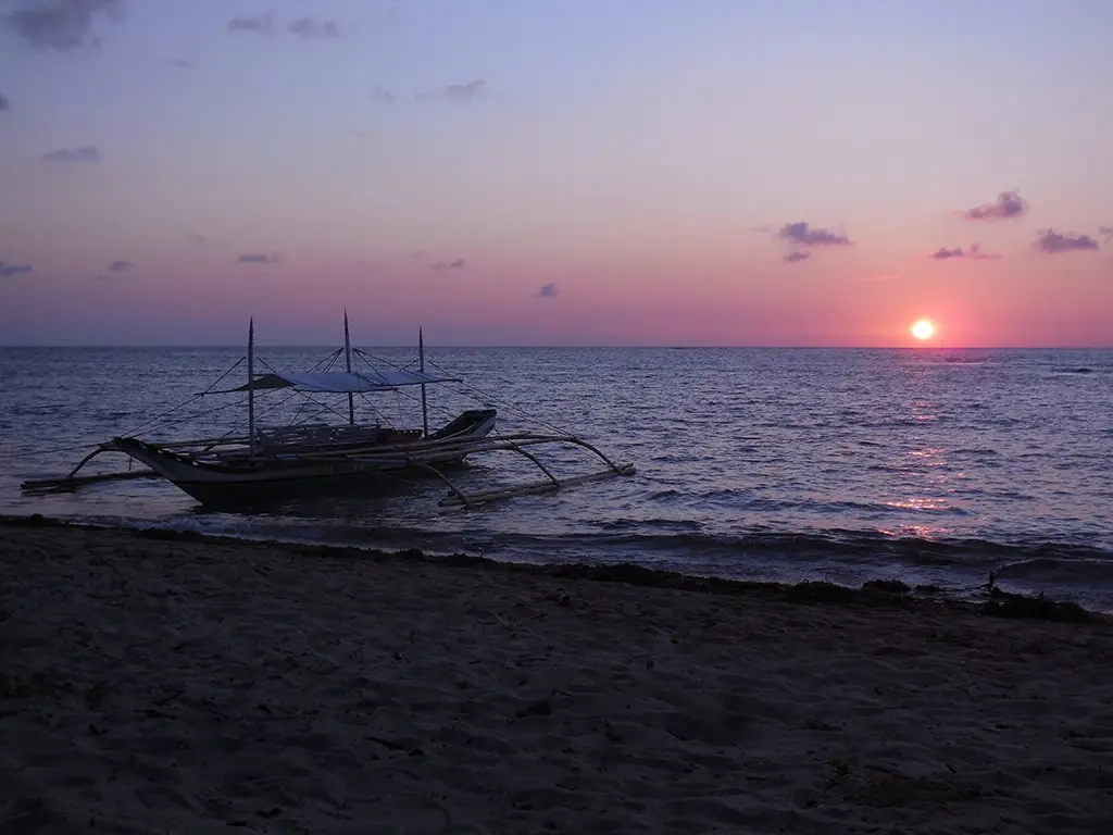 sunrise on the beach in cagbalete