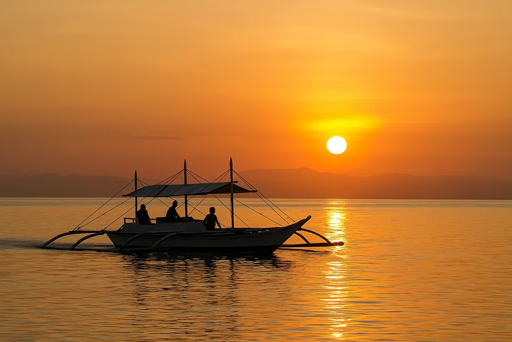 Bangka boat crossing from Iloilo to Guimaras.