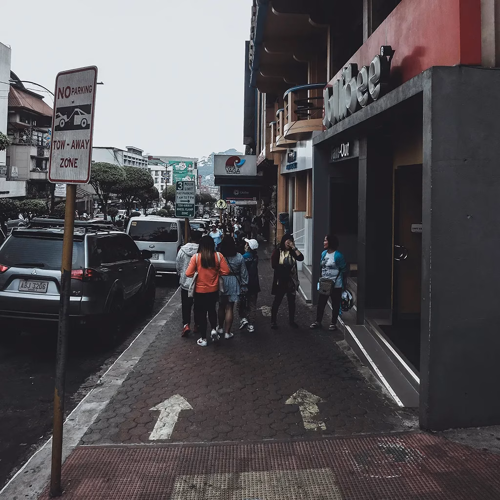 This is a Jollibee restaurant in Manila. This is a representative example of American influence on Philippine culture. This restaurant chain mixes the best of the Philippines with American culinary delights.