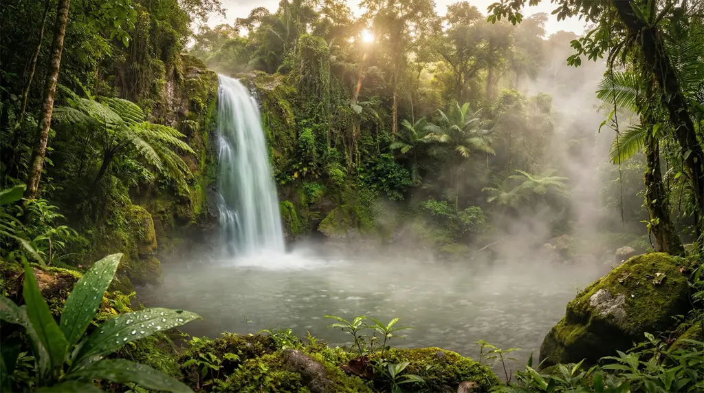 Mambukal Mountain Resort waterfall and hot spring pool Murcia Negros Occidental Philippines