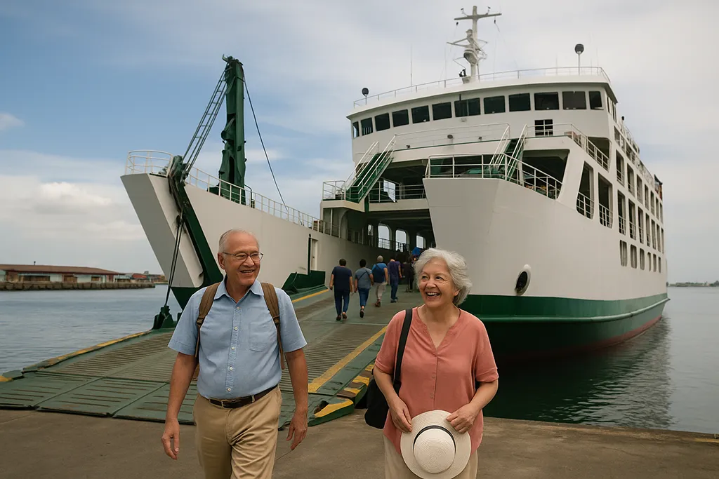 RORO ferry docking at Iloilo port.