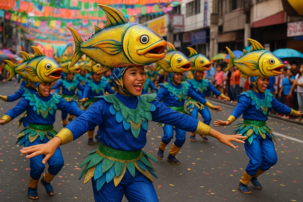 Dancers in tuna-inspired costumes at Tuna Festival General Santos