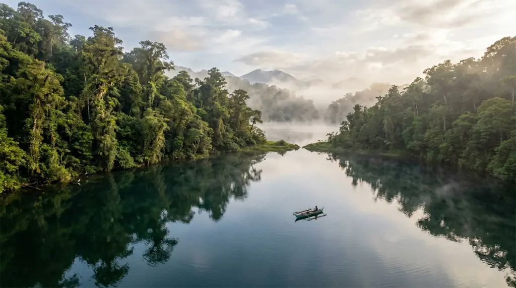 Twin Lakes Balinsasayao Lake Danao crater lakes Sibulan Negros Oriental Philippines