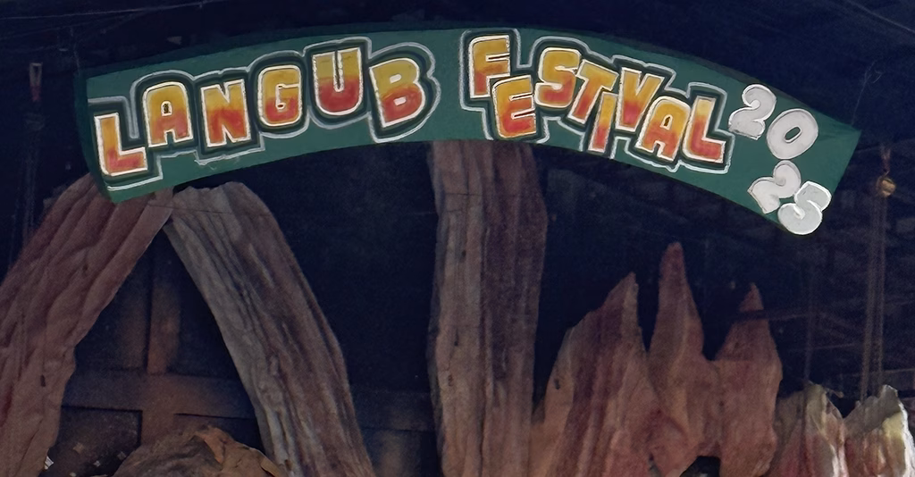 Stage banner for the 2025 Mabinay Langub Festival.